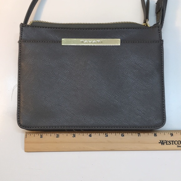 TAHARI Gray Crossbody Bag - Picture 3 of 12